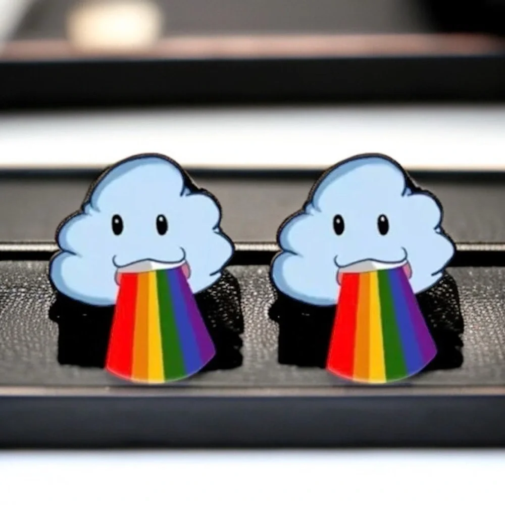 Cloud with Rainbow Earrings - Add a Burst of Joy to Your Day! 🌈 NWT Studs